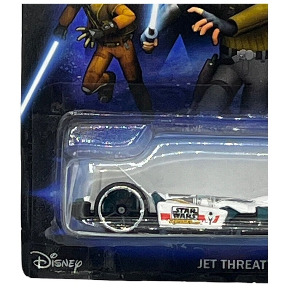 HOT WHEELS Star Wars Rebels Movie Series JET THREAT 3.0 White Chrome Black OH5's - Picture 3 of 8